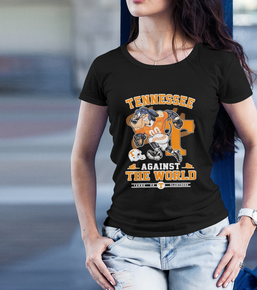 Tennessee Vols Mascot Charging Forward Against The World T-Shirt
