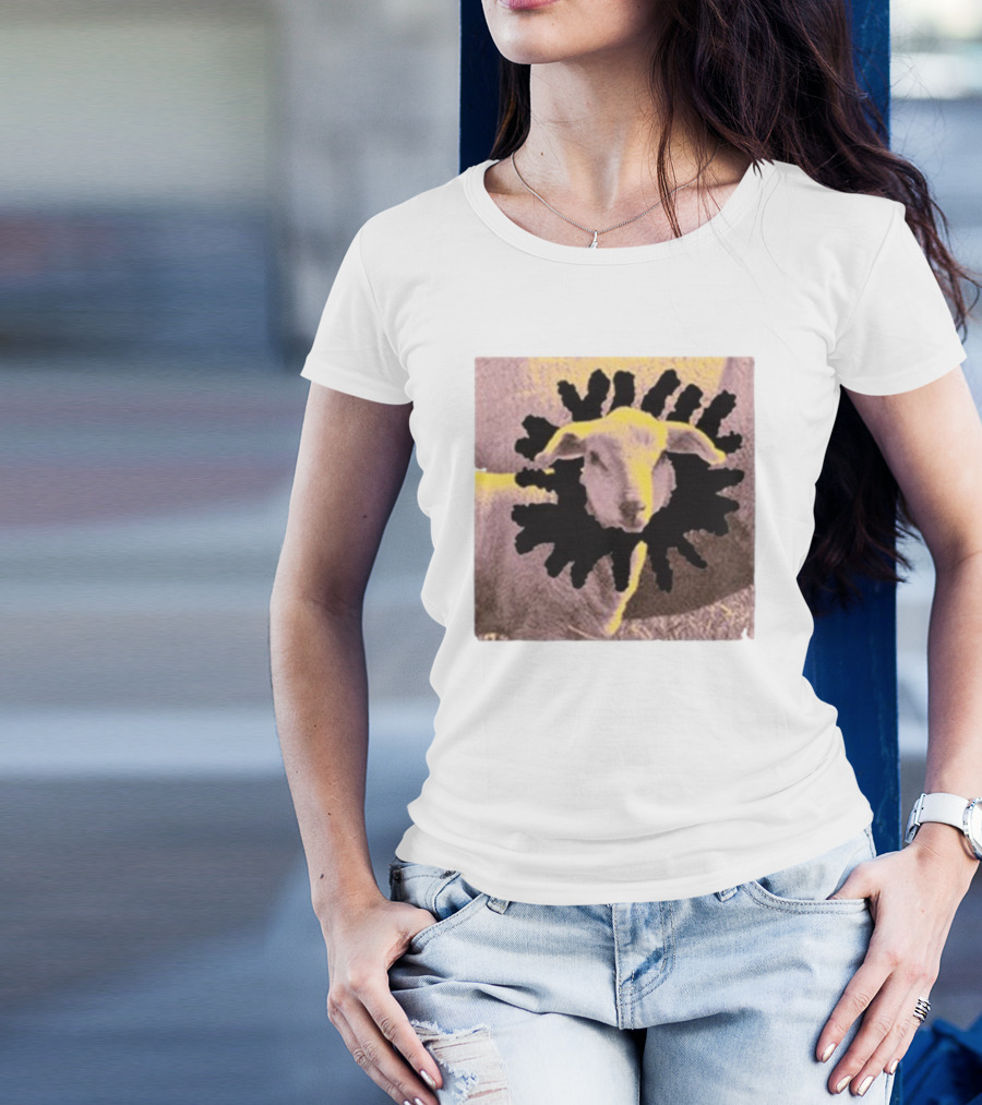 Anxious Counting Sheep 2024 Optical Illusion Lamb Starburst T-Shirt
