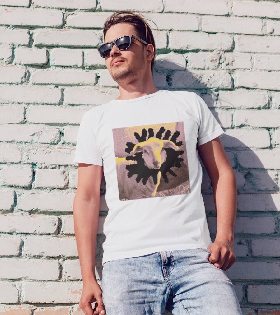 Anxious Counting Sheep 2024 Optical Illusion Lamb Starburst T-Shirt