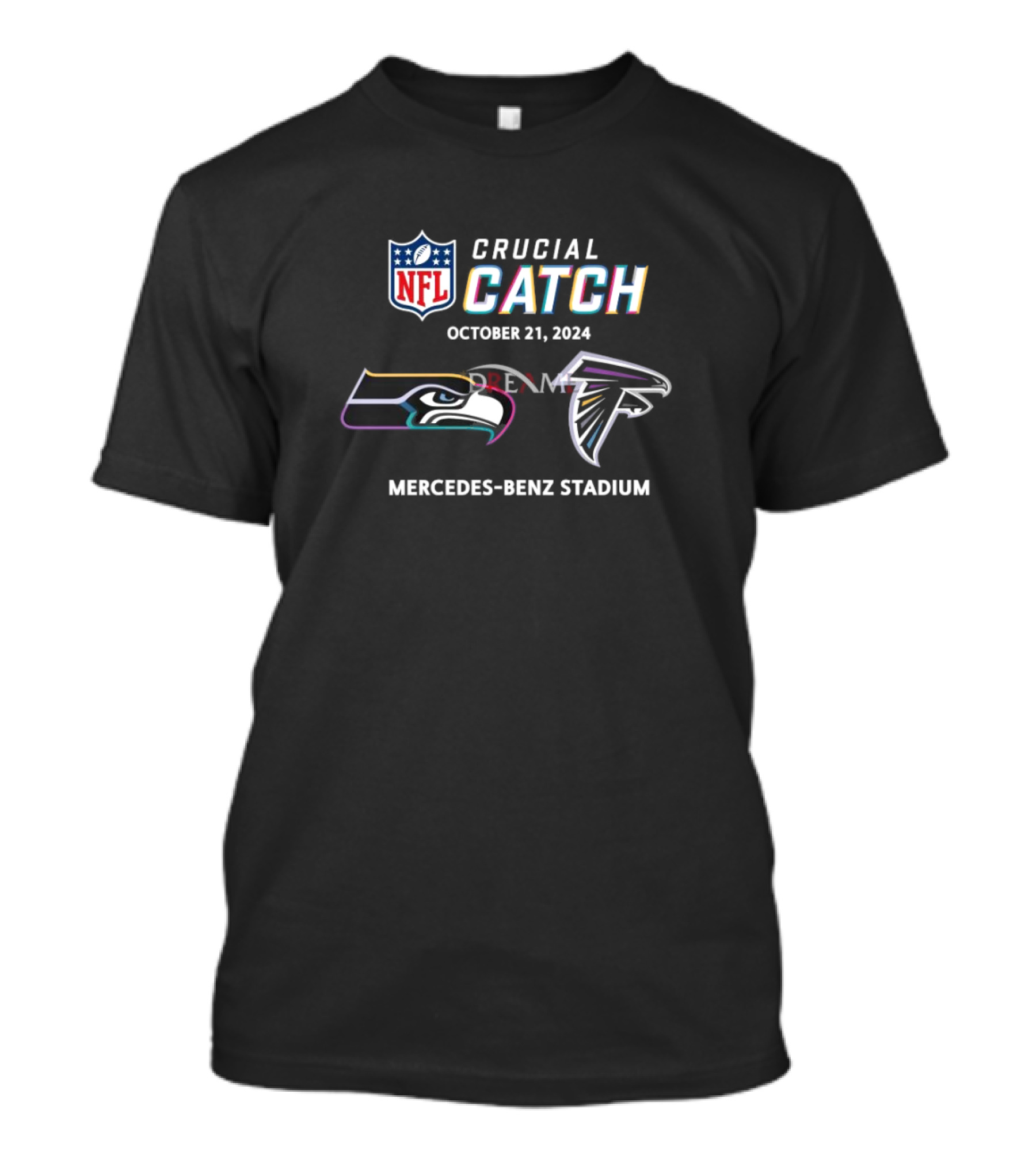 NFL Crucial Catch October 21 2024 Seattle Seahawks Atlanta Falcons Mercedes-Benz Stadium T-Shirt