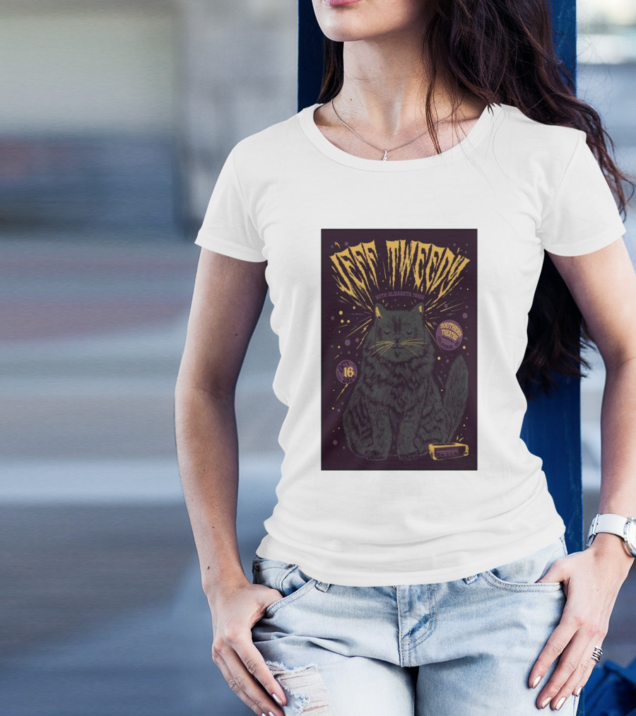 Jeff Tweedy With Elizabeth Moen October 16 2024 Southern Theatre Columbus OH Cat Harmonica T-Shirt
