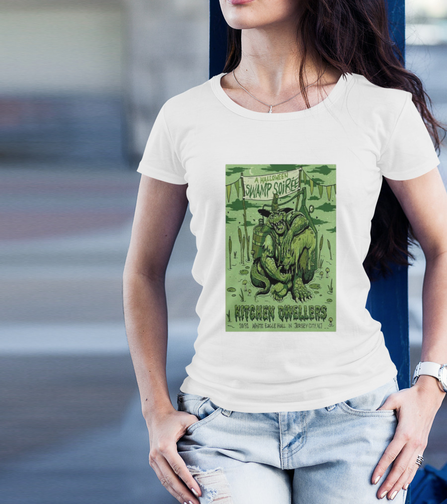 Kitchen Dwellers Halloween Swamp Soiree October 31 2024 White Eagle Hall Jersey City NJ T-Shirt