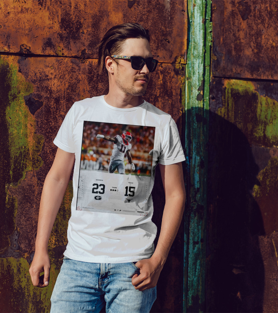 Georgia Bulldogs Vs Texas Longhorns 23-15 Third GoDawgs T-Shirt
