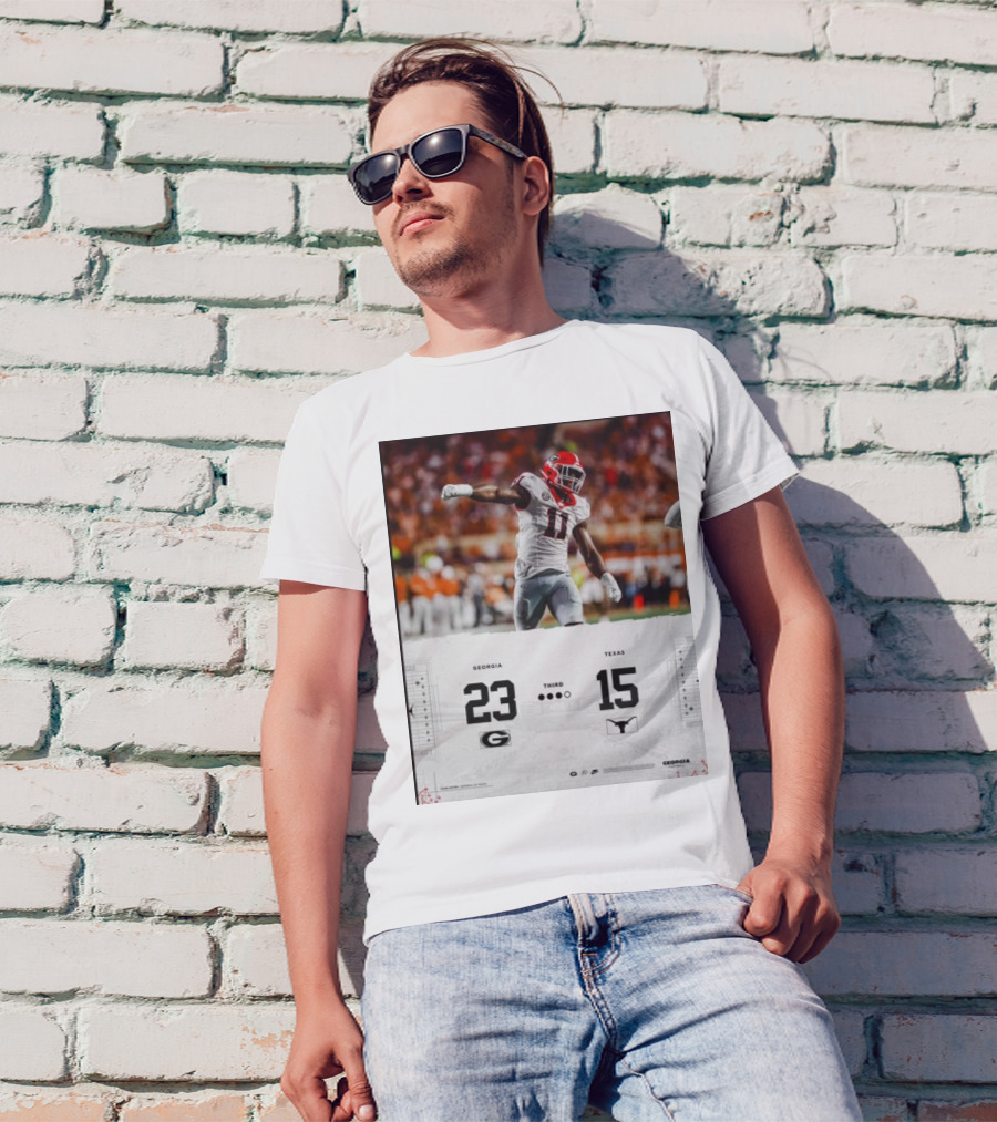 Georgia Bulldogs Vs Texas Longhorns 23-15 Third GoDawgs T-Shirt