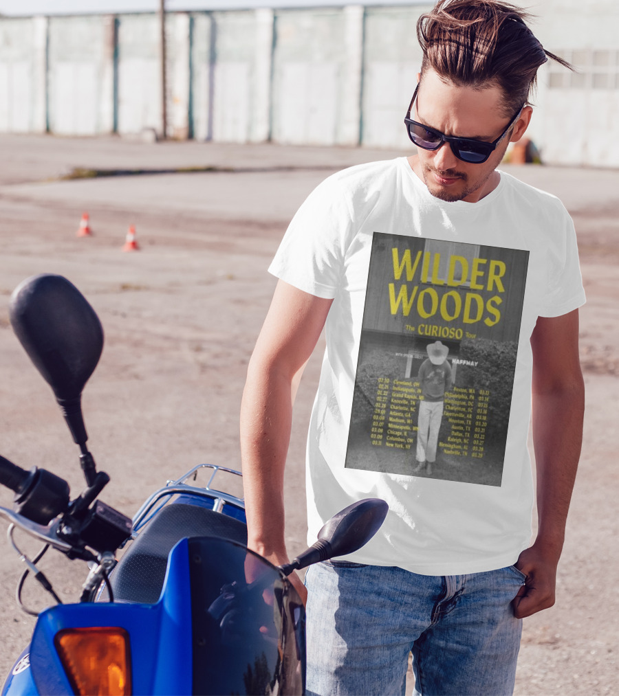 Wilder Woods The Curioso Tour 2025 Special Guest Haffmay Tour Dates And Cities T-Shirt