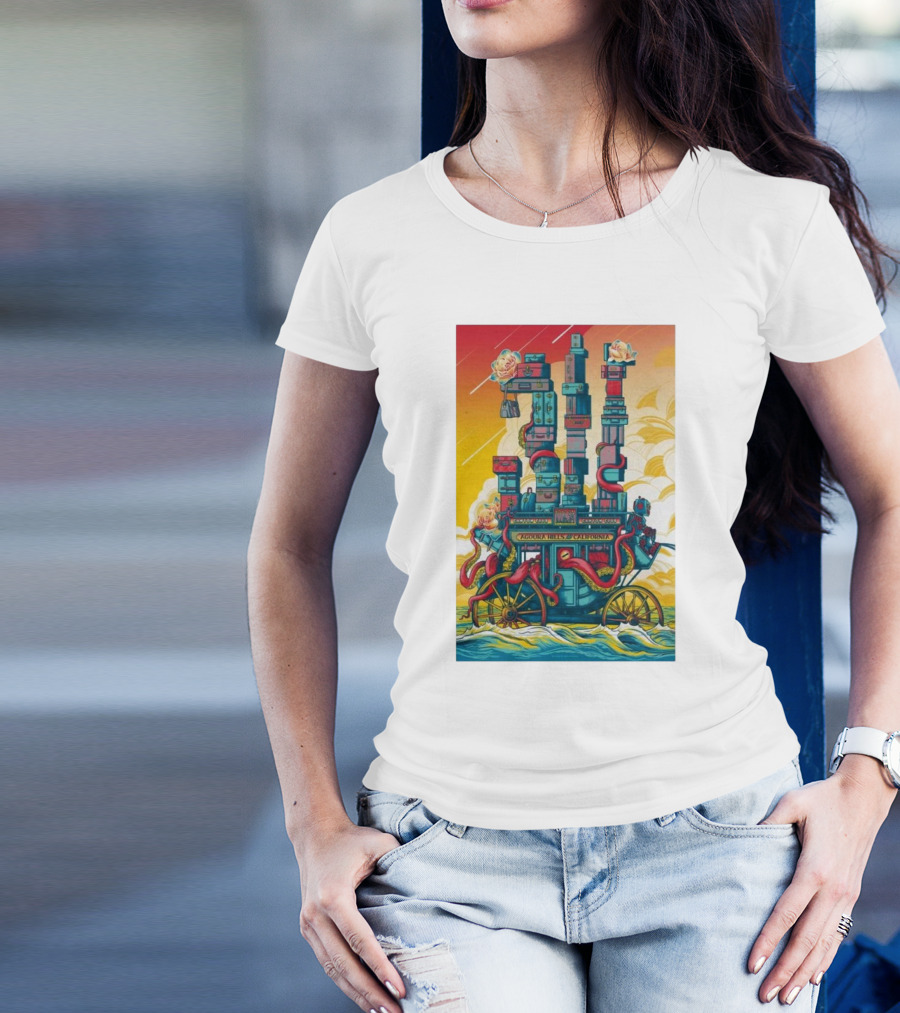 311 Oct 19 2024 Canyon Club In Agoura Hills CA Tour Agoura Hills California Psychedelic Colorful Visuals With Roses And Octopus Tentacles T-Shirt