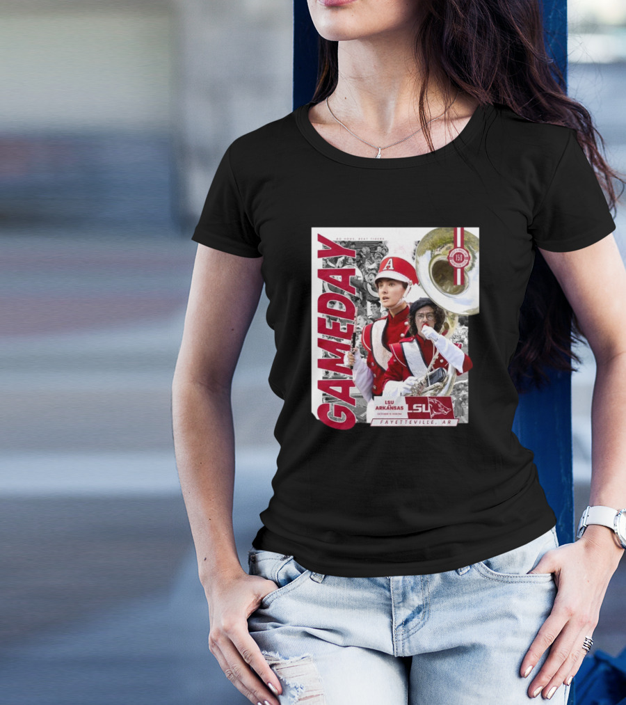 Gameday LSU Arkansas October 21 Fayetteville AR Razorbacks Tigers 150 Years T-Shirt