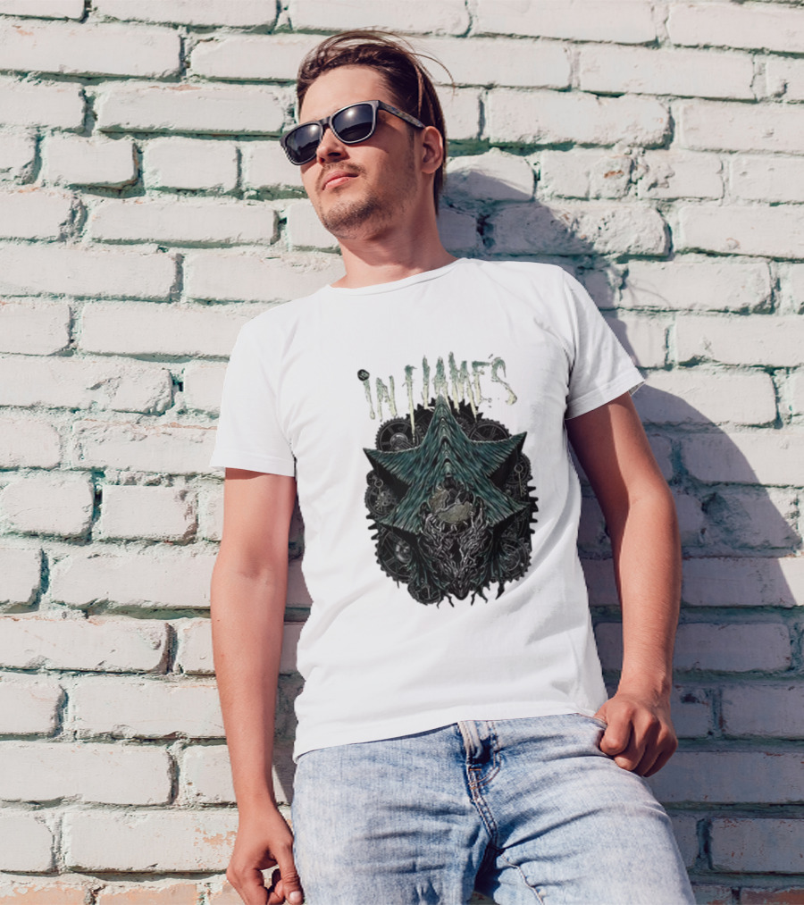 In Flames 2024 The Wheels Turn Black Clockwork Gear T-Shirt