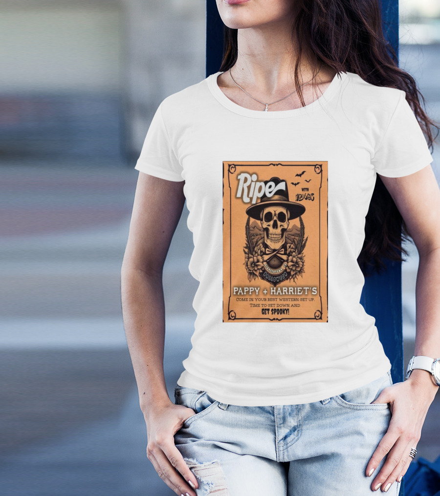 Ripe With Dogs Pappy + Harriet's Halloween Get Spooky 2024 Pioneertown CA T-Shirt