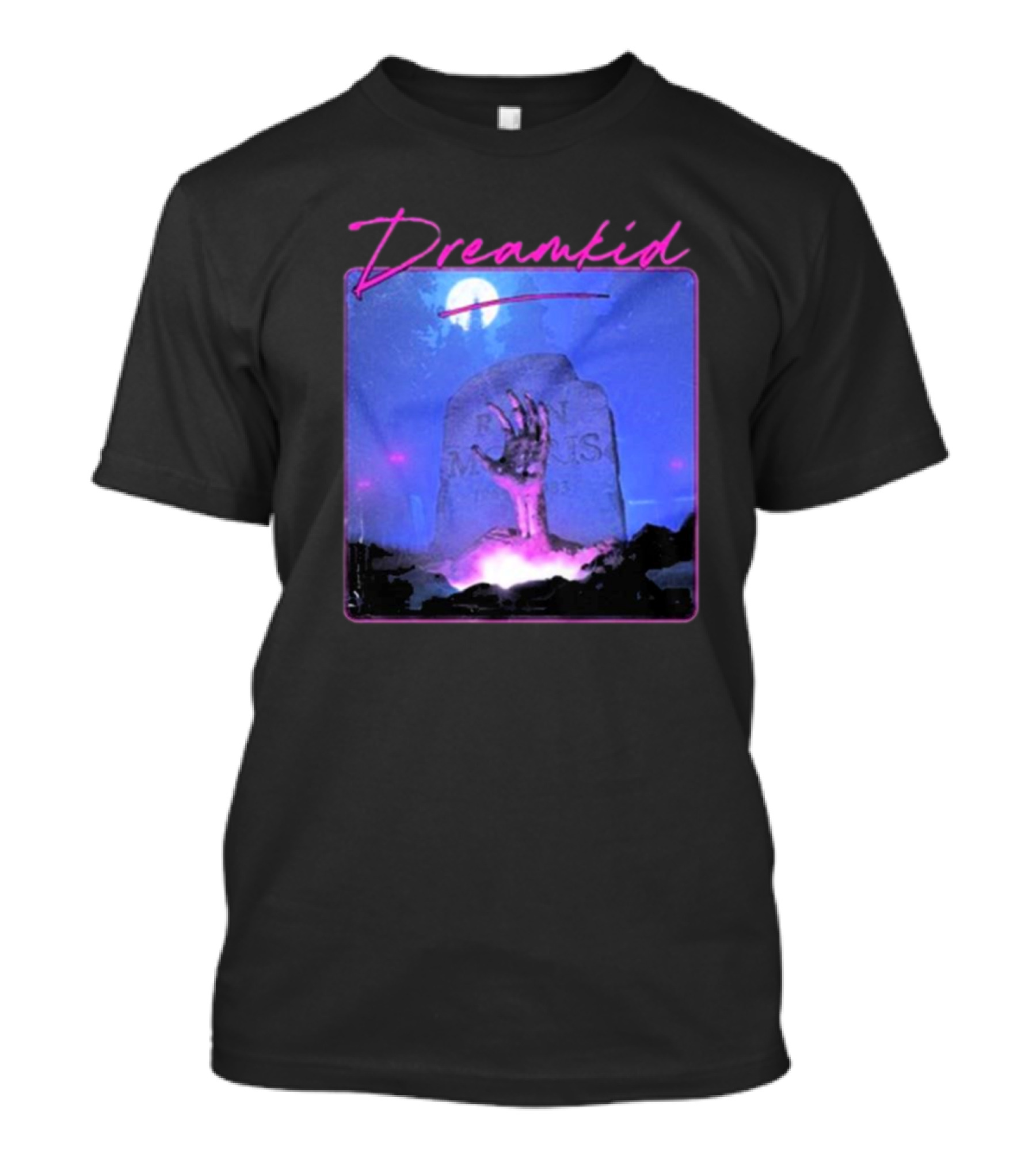Dreamkid Thrille Halloween 2024 Rising Hand Grave Moon T-Shirt
