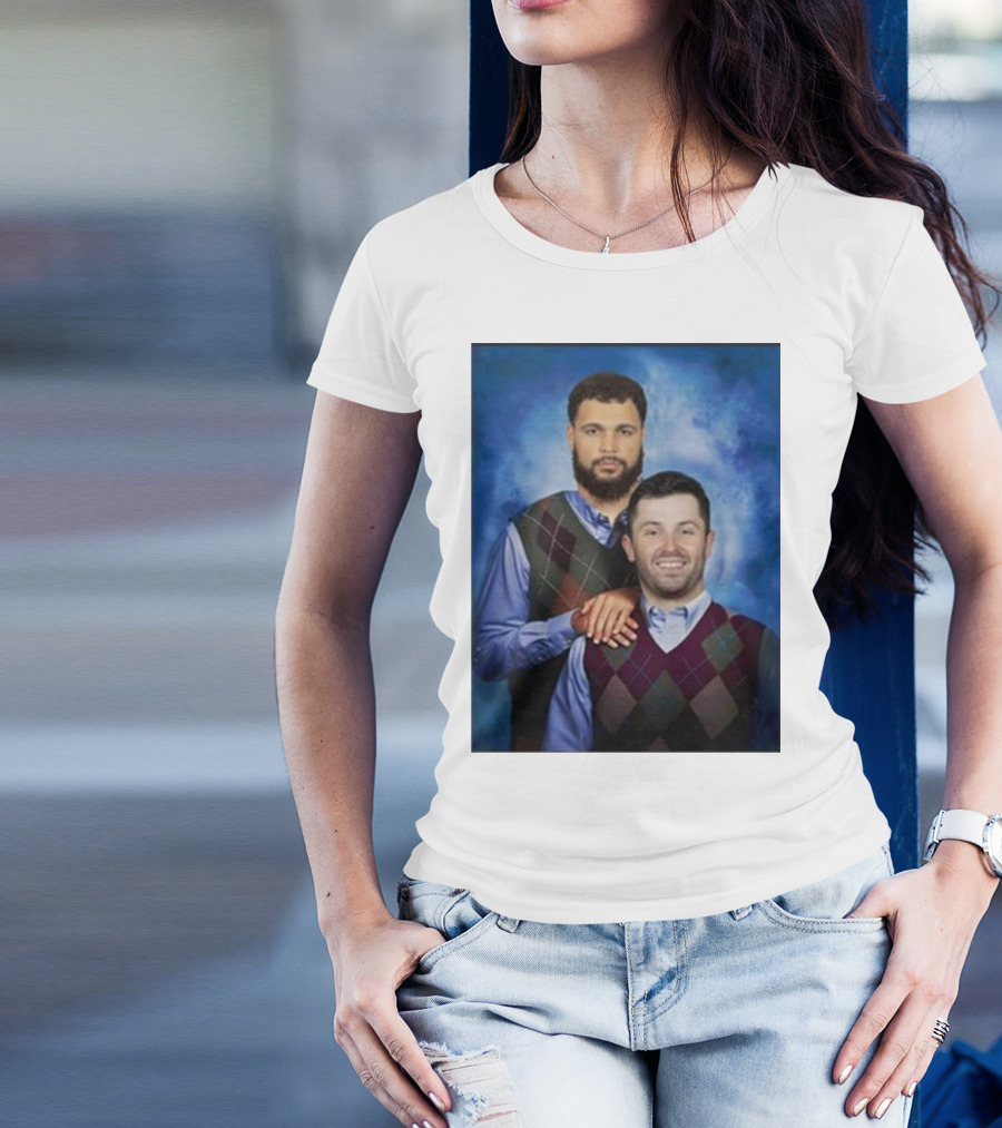 Chase Mclaughlin Wearing Baker Mayfield Mike Evans Step Brothers T-Shirt