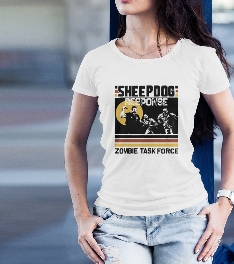 Sheepdog Response Zombie Task Force Vintage Retro Horror T-Shirt