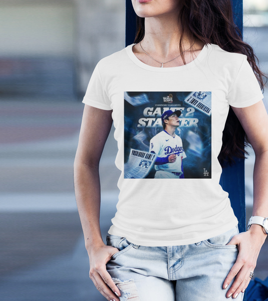 Yoshinobu Yamamoto Dodgers Game 2 Starter MLB World Series T-Shirt