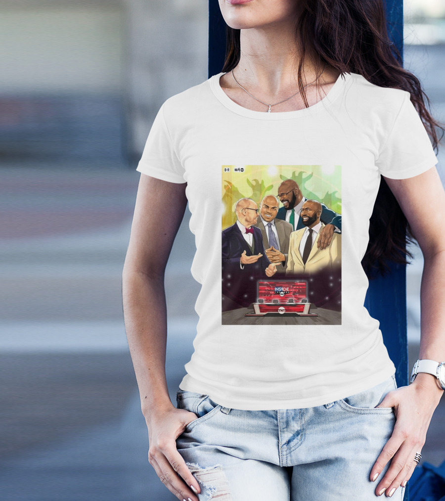 Inside The NBA 2024 Chuck Shaq Kenny EJ TNT Painting T-Shirt