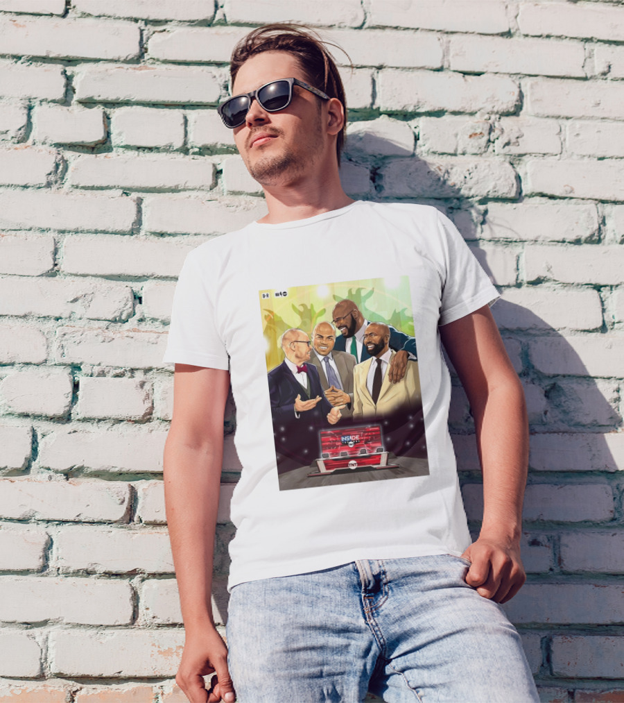 Inside The NBA 2024 Chuck Shaq Kenny EJ TNT Painting T-Shirt