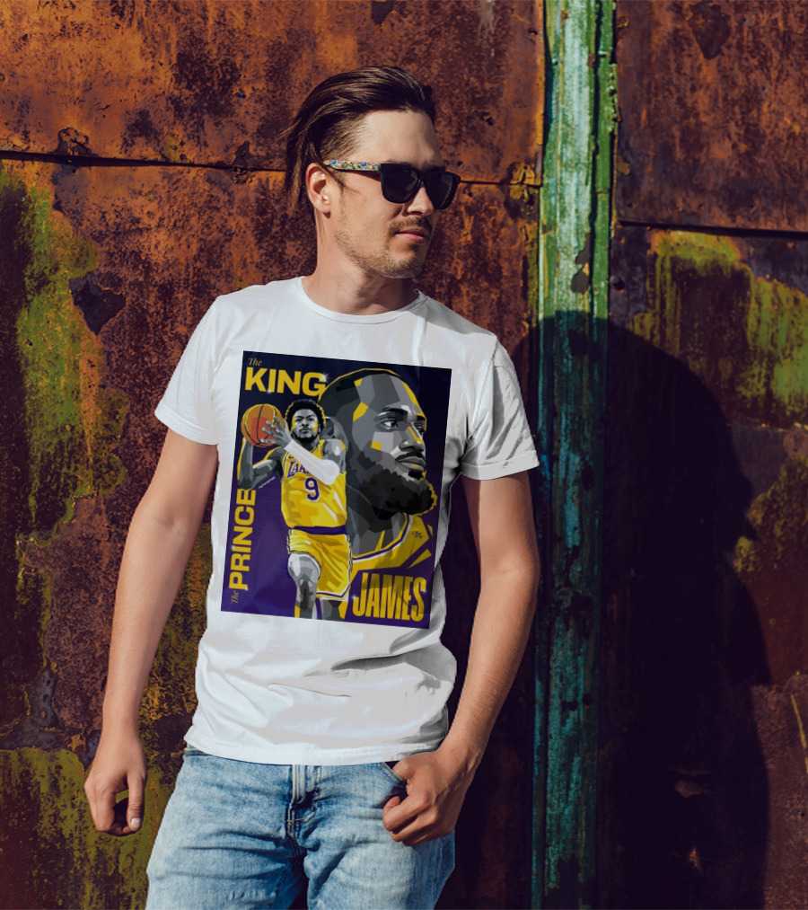 The King The Prince LeBron James Bronny James Lakers NBA T-Shirt