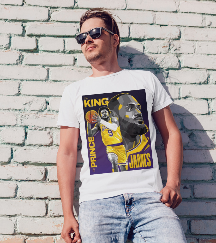 The King The Prince LeBron James Bronny James Lakers NBA T-Shirt