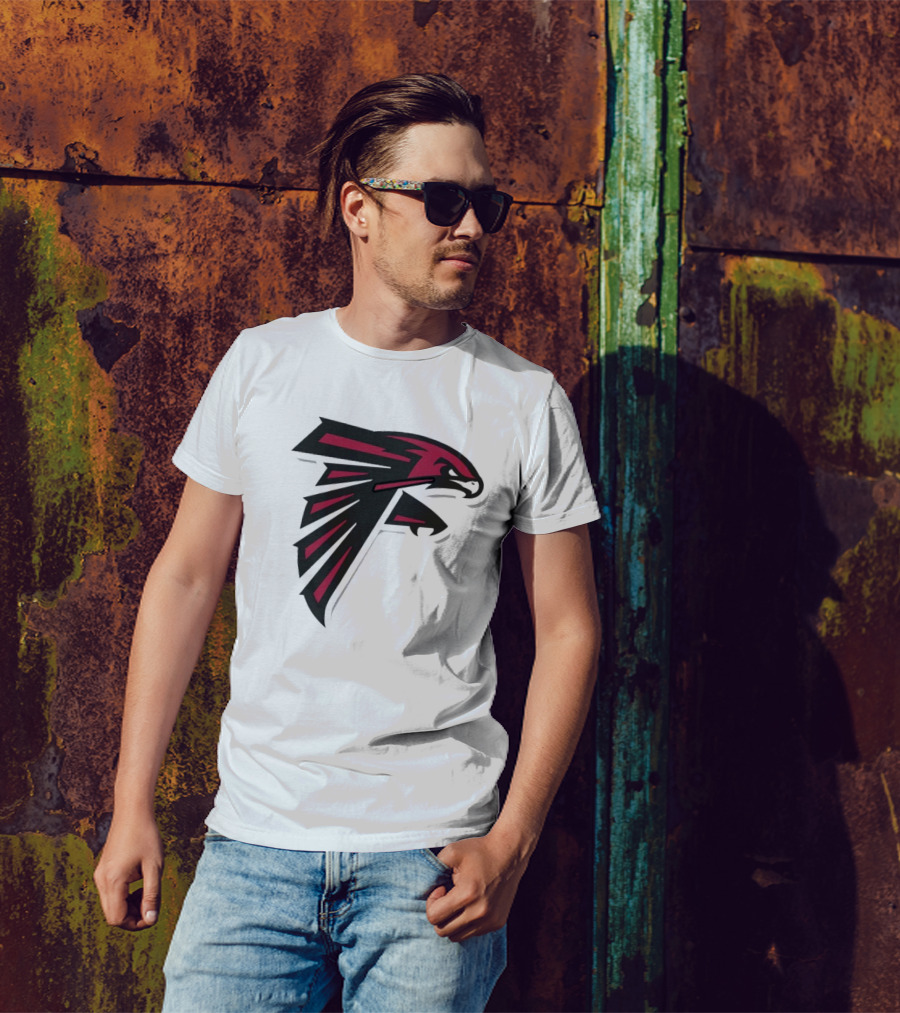 NFL NBA Atlanta Falcons Hawks Logo Mashup T-Shirt