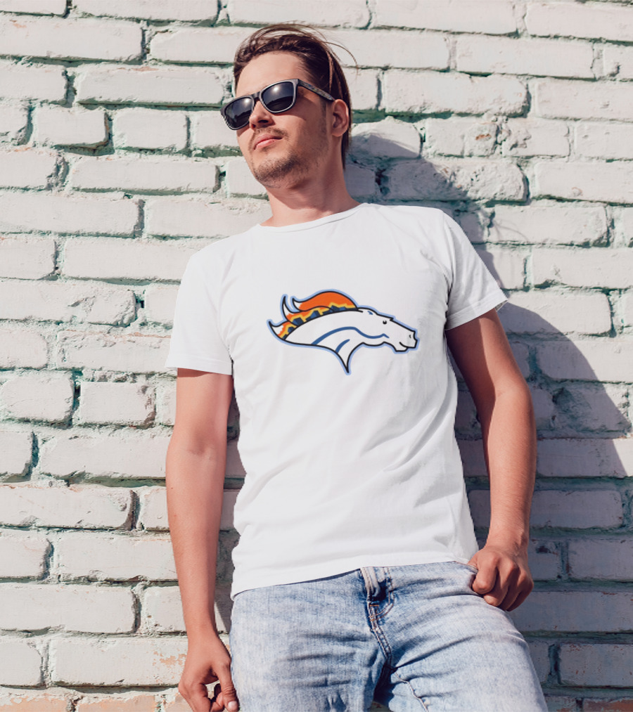 NFL NBA Broncos Nuggets Logo Mashup T-Shirt