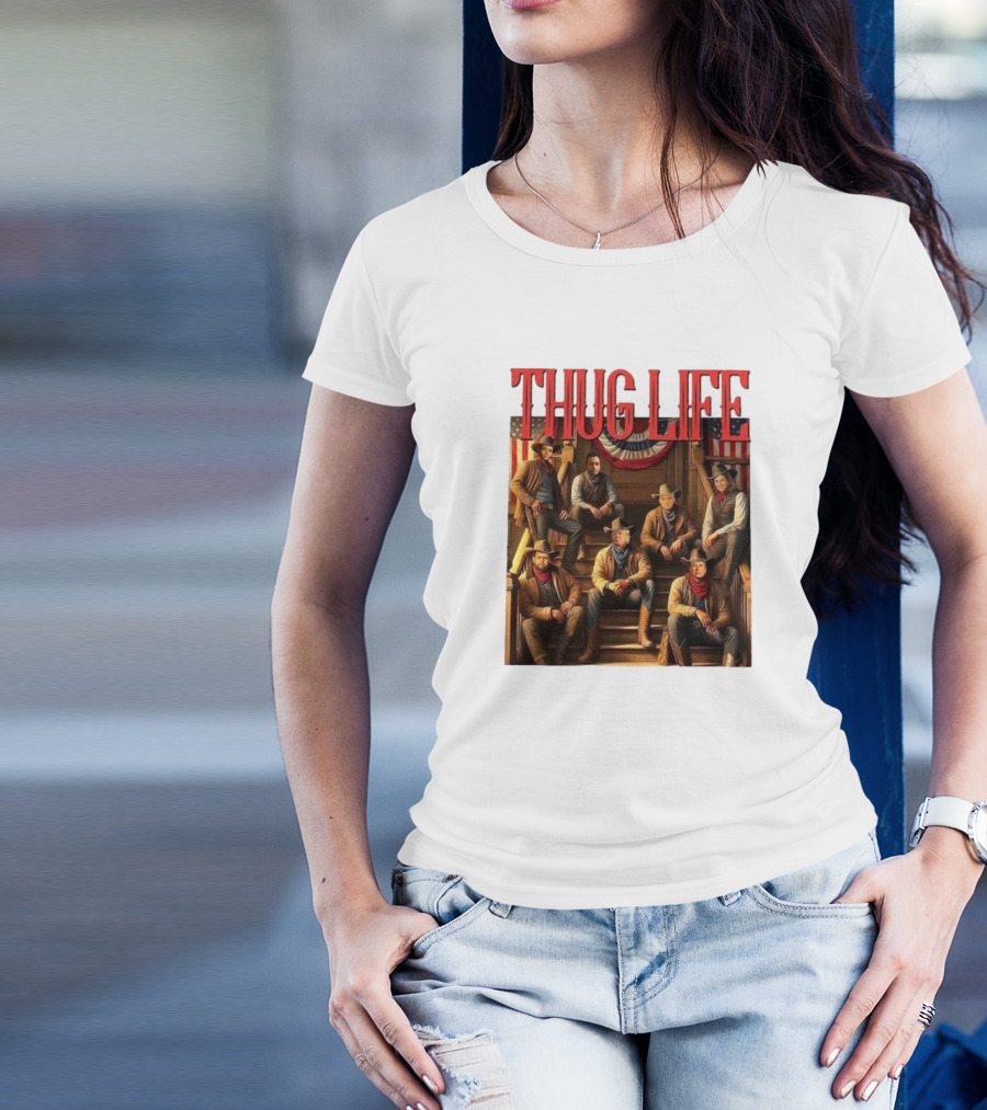 Thug Life 2024 Cowboys Trump Vance Kennedy Musk Tulsi Vivek Candace T-Shirt