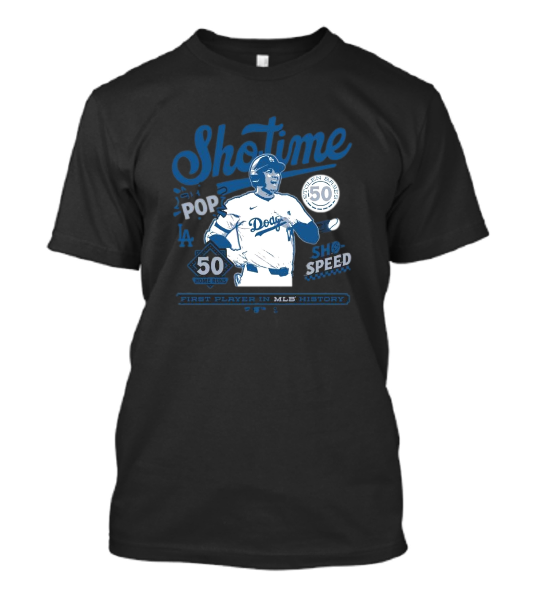 Shotime Dodgers 50 Home Runs 50 Stolen Bases First Player In MLB History T-Shirt