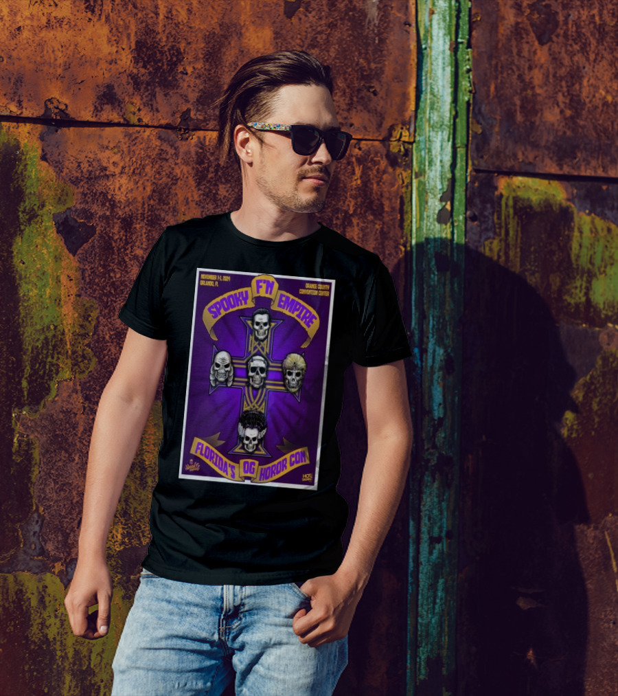 Spooky F'n Empire November 1-3 2024 Florida's OG Horror Con Orlando FL Orange County Convention Center T-Shirt