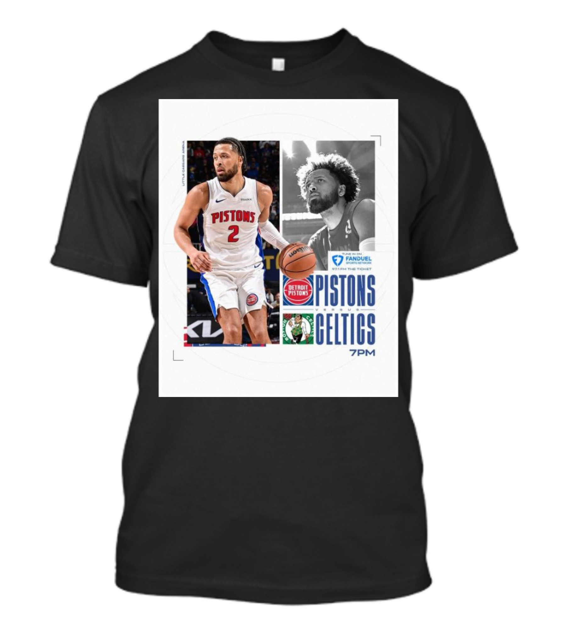 Detroit Pistons Versus Boston Celtics Game Day At Little Caesars Arena 7PM T-Shirt