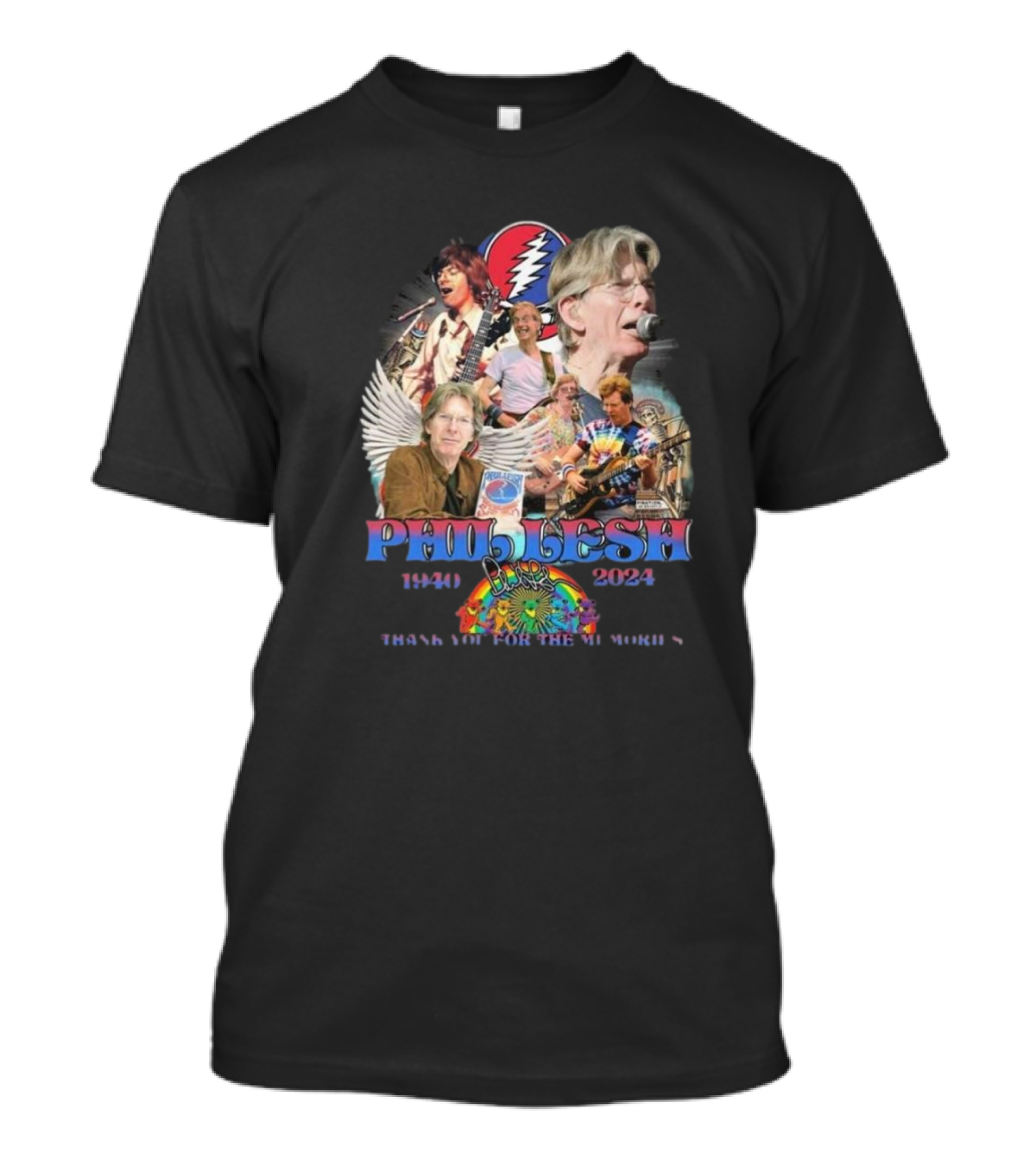 Phil Lesh Grateful Dead 1940-2024 Thank You For The Memories T-Shirt