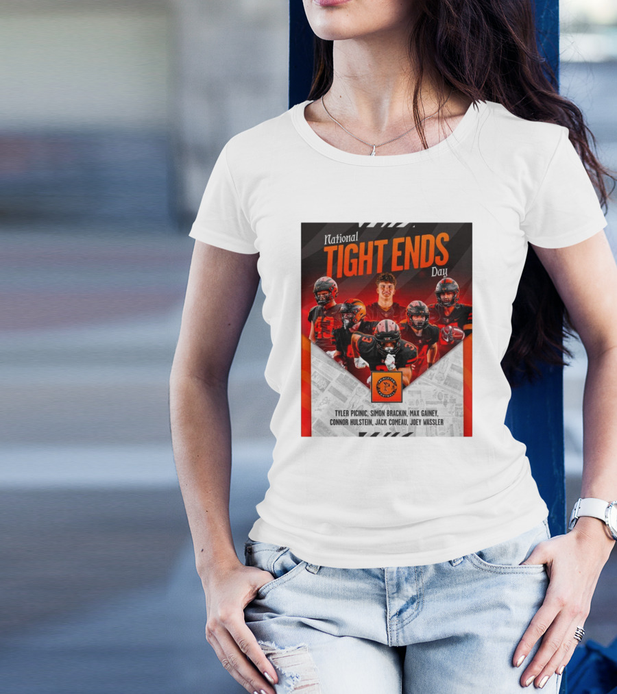 National Tight Ends Day Princeton Tigers Tyler Picinic Simon Brackin Max Gainey Connor Hulstein Jack Comeau Joey Wassler T-Shirt