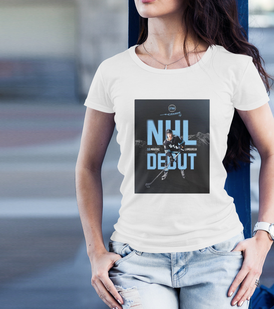 Utah Hockey Club NHL Debut 10 Maveric Lamoureux Signature T-Shirt