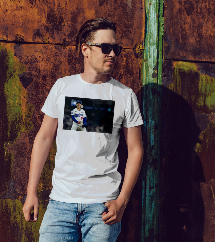 Los Angeles Dodgers Yoshinobu Yamamoto Dialed In World Series Excitement T-Shirt