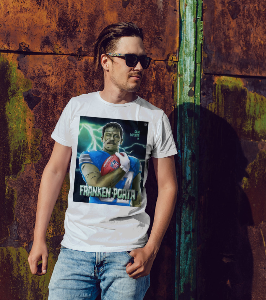 Sam LaPorta In Franken Porta NFL Tight End Monsters T-Shirt