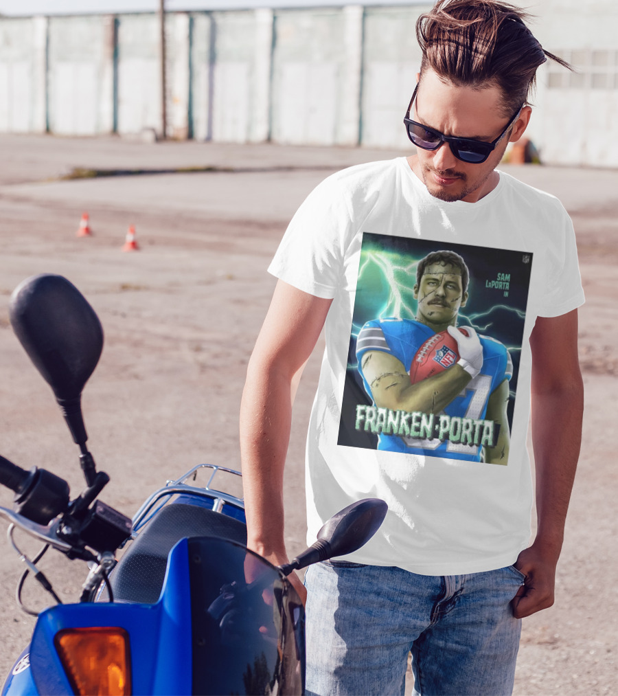 Sam LaPorta In Franken Porta NFL Tight End Monsters T-Shirt