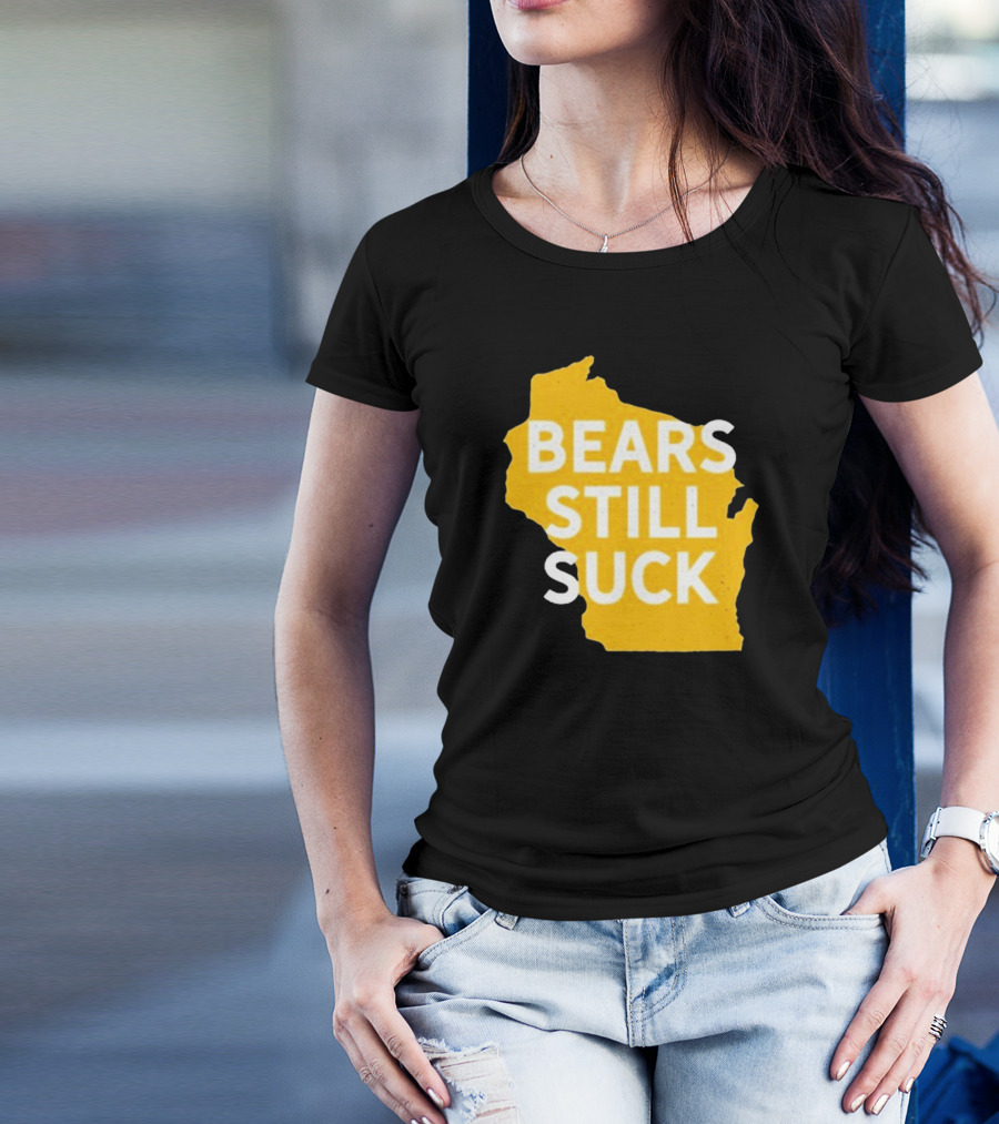 Campeche Collective Bears Still Suck 2024 Wisconsin Map T-Shirt