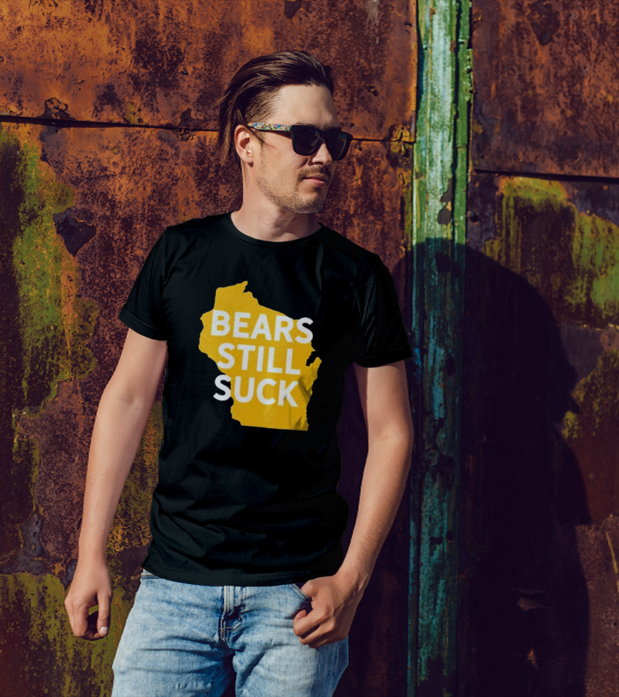 Campeche Collective Bears Still Suck 2024 Wisconsin Map T-Shirt