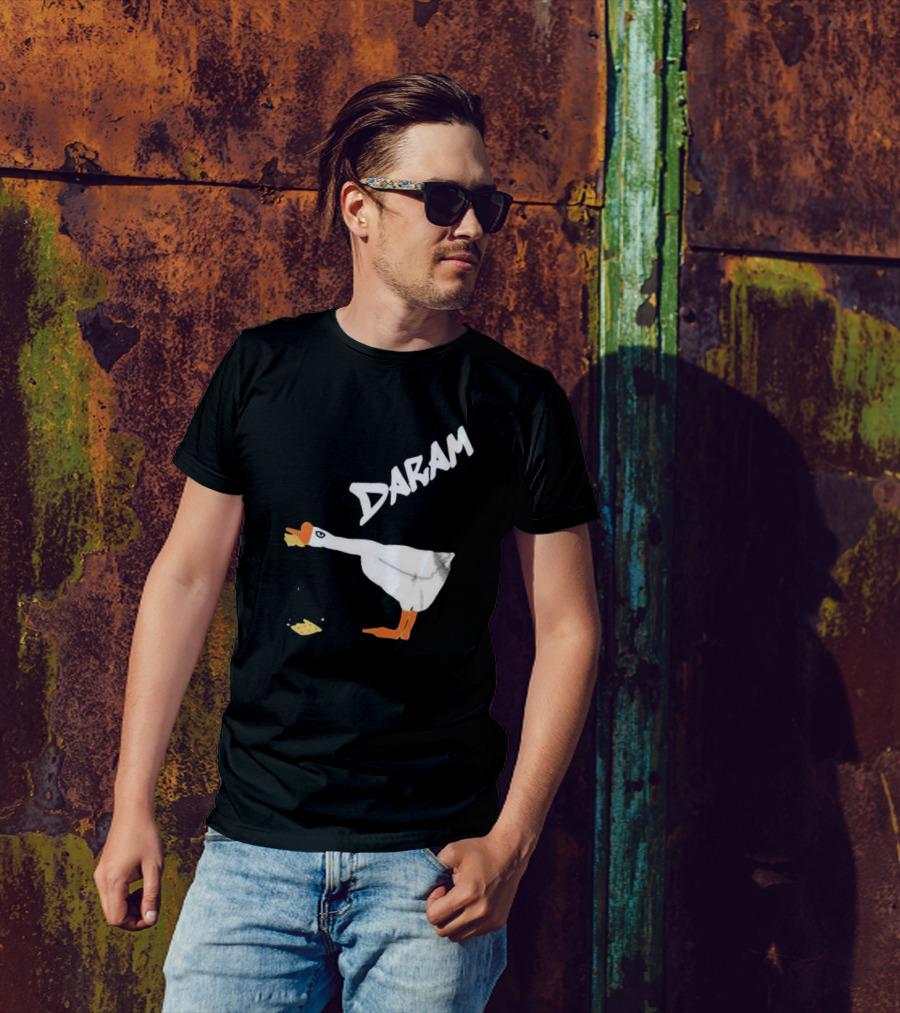 Goose Snack Humor Daram Goose Eating Cookie T-Shirt
