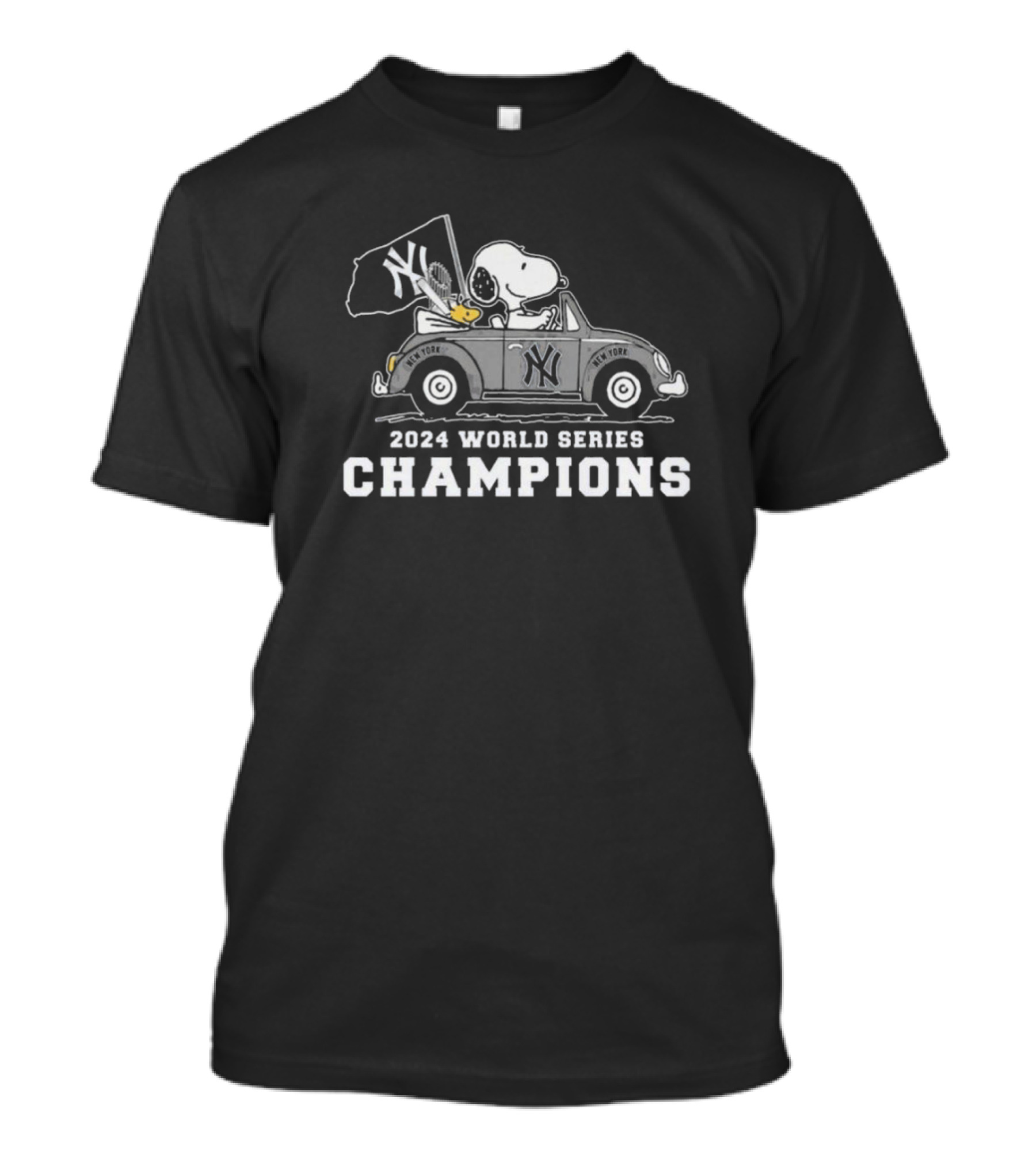 New York Yankees Snoopy Woodstock 2024 World Series Champions T-Shirt