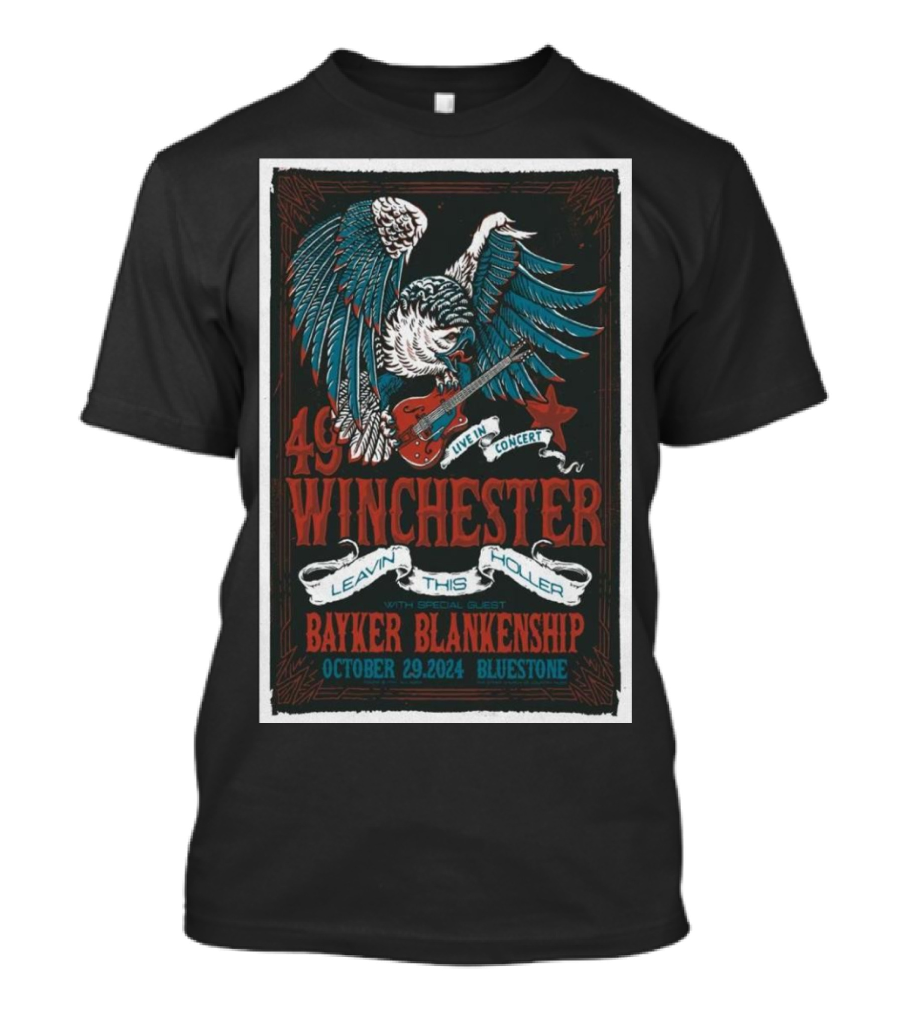 49 Winchester Live In Concert Bluestone October 29 2024 With Special Guest Bayker Blankenship T-Shirt