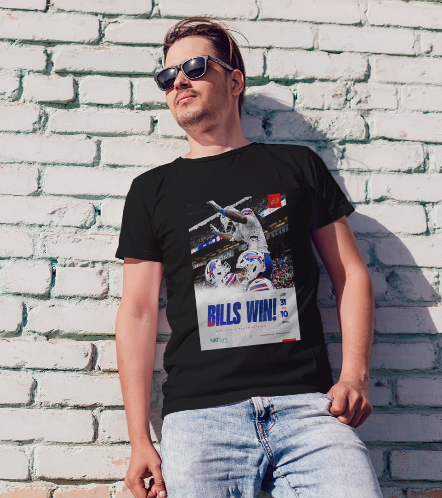 Bills Win Week Eight 31-10 At Seattle Seahawks 2024 NFL T-Shirt
