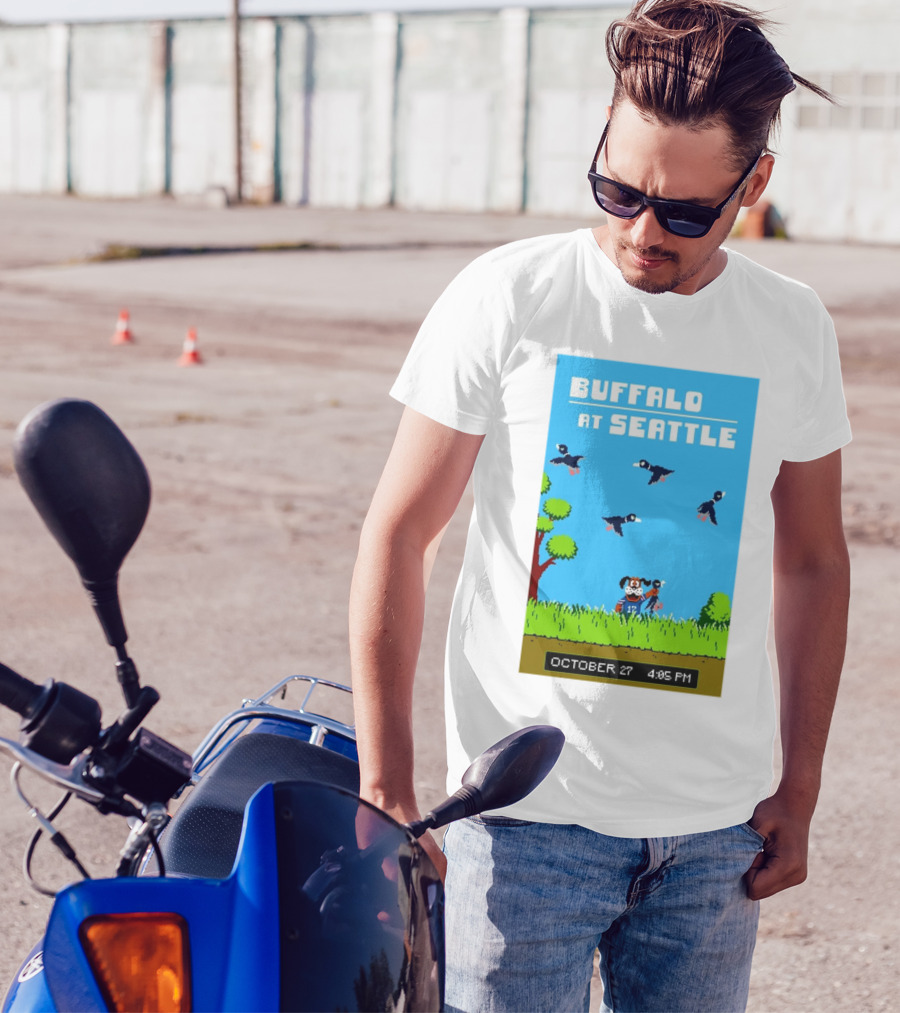Buffalo At Seattle October 27 4:05 PM Retro Game Theme T-Shirt