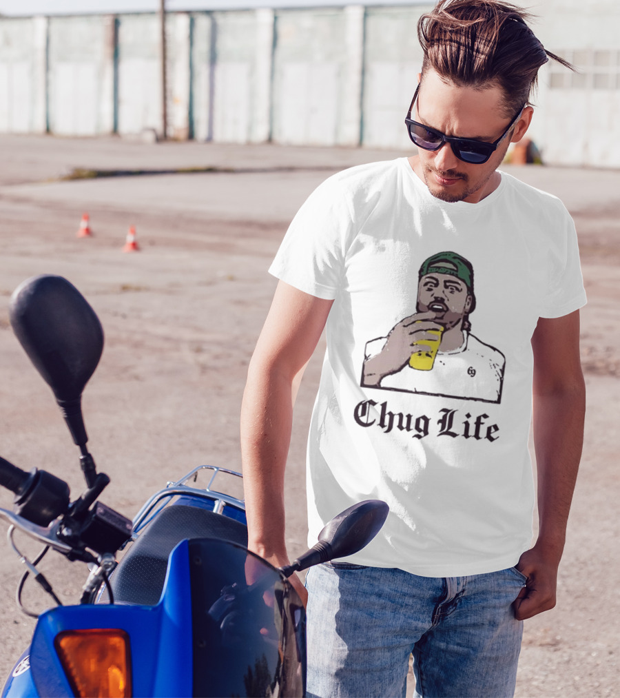 Campeche Collective Chug Life David Bakhtiari FootballPlayer With Yellow Cup T-Shirt