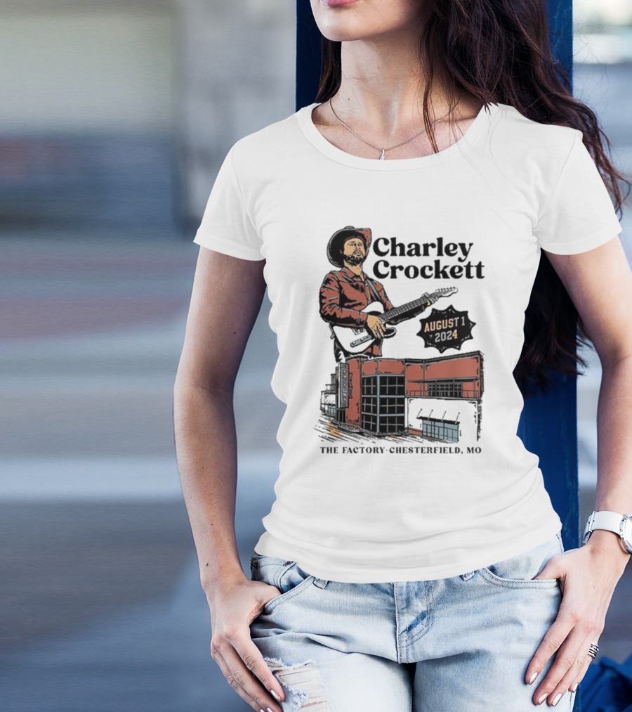 Charley Crockett Live At The Factory Chesterfield Missouri August 1 T-Shirt