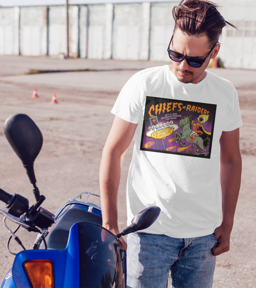 Chiefs Vs Raiders Welcome To Fabulous Chiefs Kingdom Oct 27 2024 Allegiant Stadium Las Vegas T-Shirt