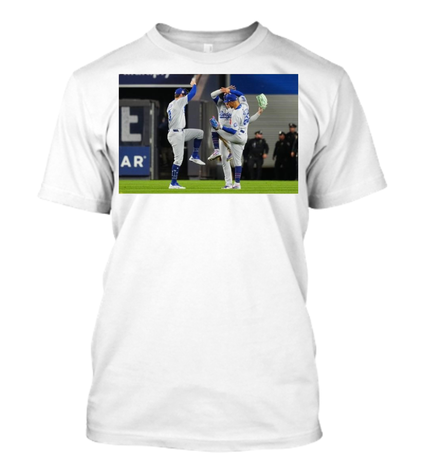 Chris Taylor Mookie Betts Enrique Hernandez Los Angeles Dodgers Victory Celebration One More Win T-Shirt