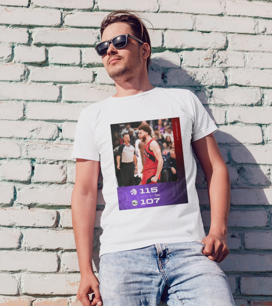 Final Toronto Raptors 115–107 Philadelphia 76ers NBA Game T-Shirt