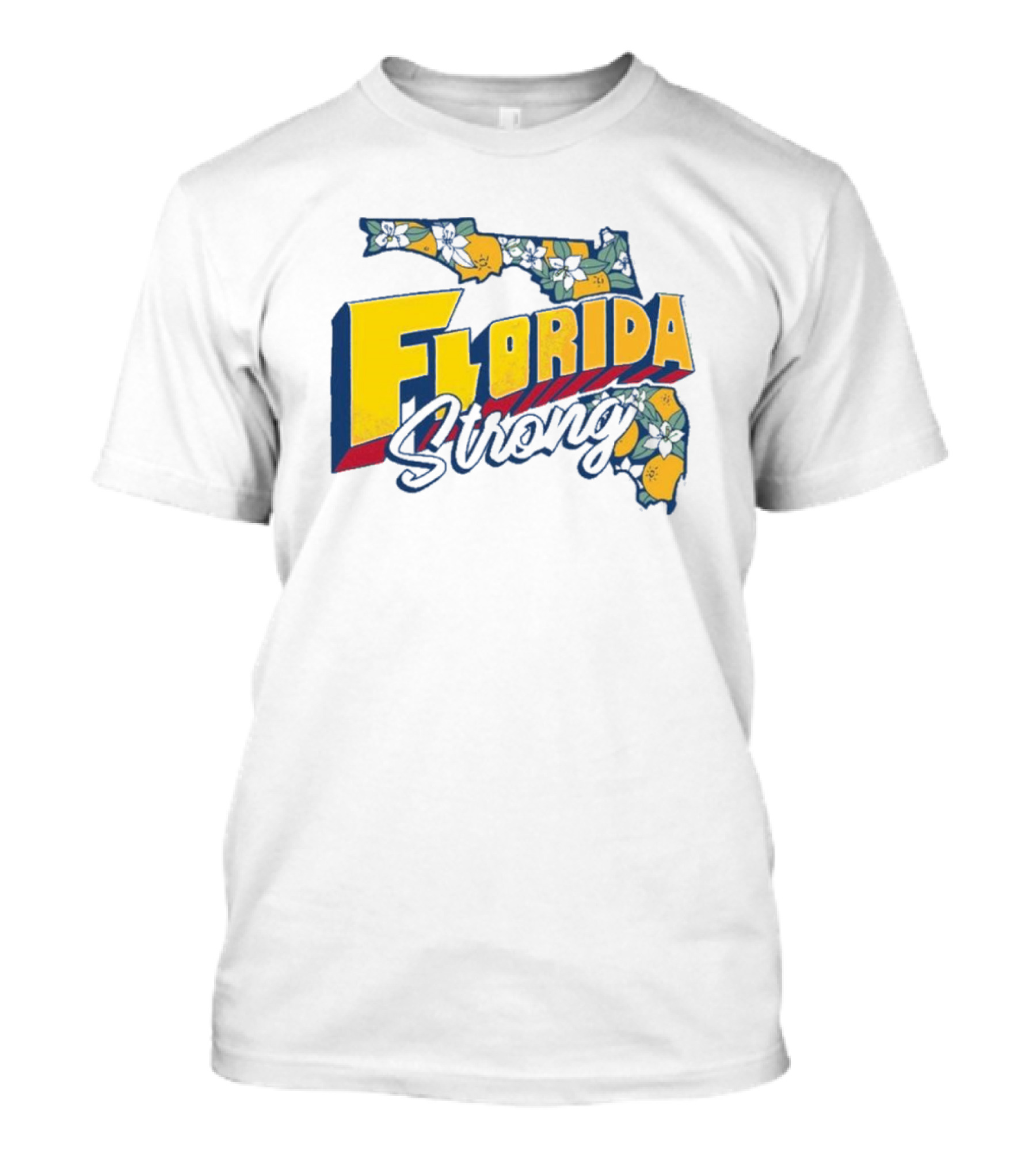 Florida Orange Blossom Map Florida Strong T-Shirt