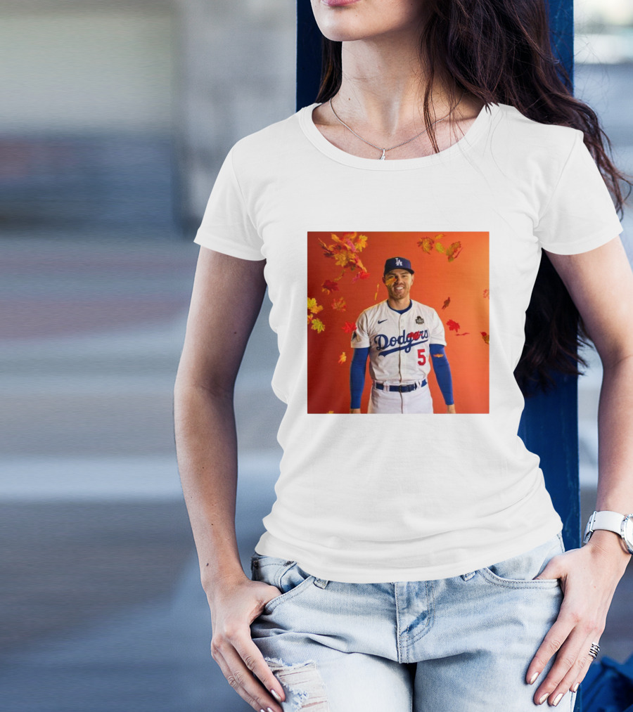 Freddie Freeman Unbe-Leaf-Able Los Angeles Dodgers Autumn Spirit T-Shirt