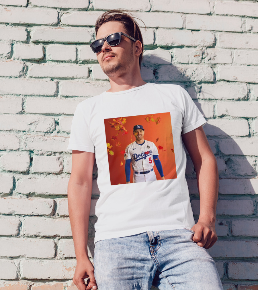 Freddie Freeman Unbe-Leaf-Able Los Angeles Dodgers Autumn Spirit T-Shirt