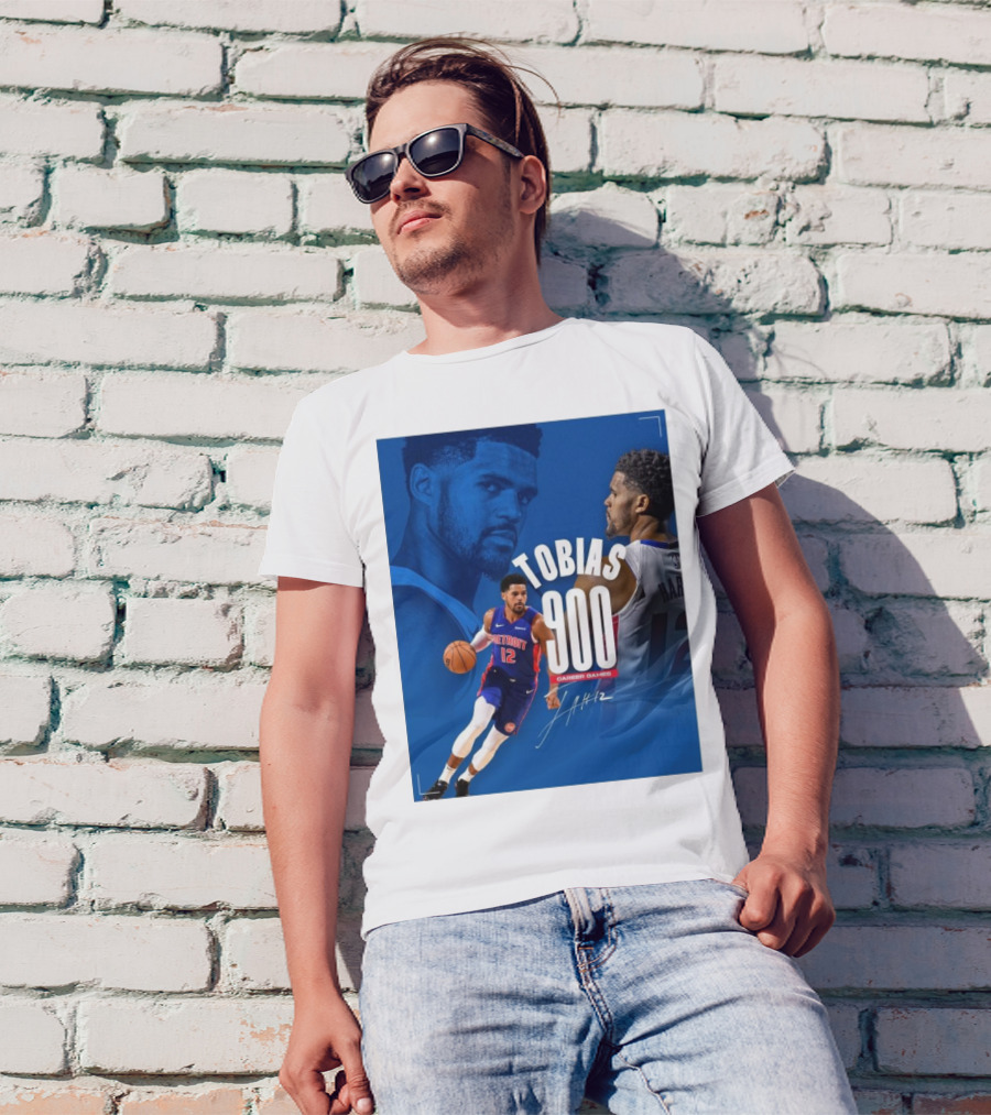 Detroit Pistons Tobias Harris 900 Career Games Milestone T-Shirt