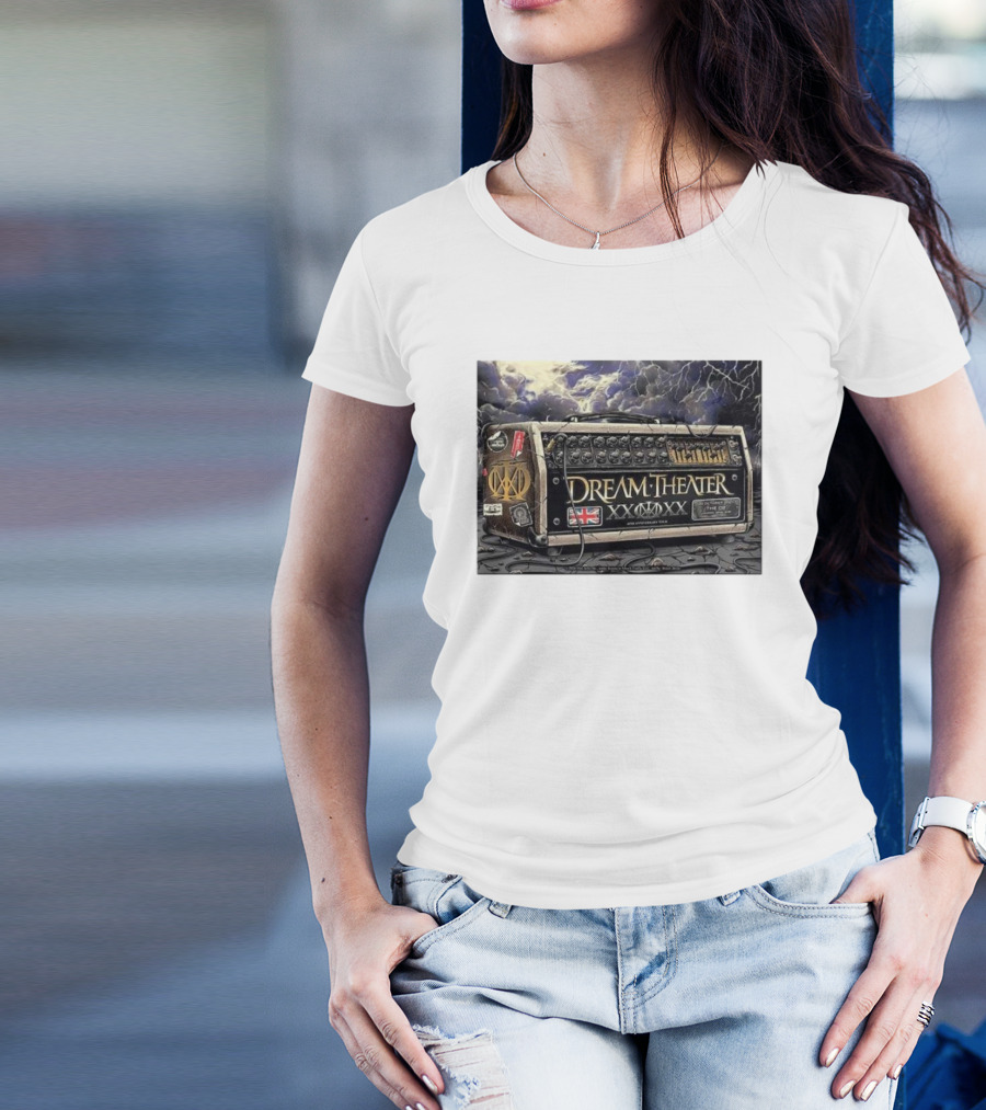 Dream Theater 40th Anniversary Tour London England The O2 October 20 2024 Guitar Amp Union Jack Lightning T-Shirt
